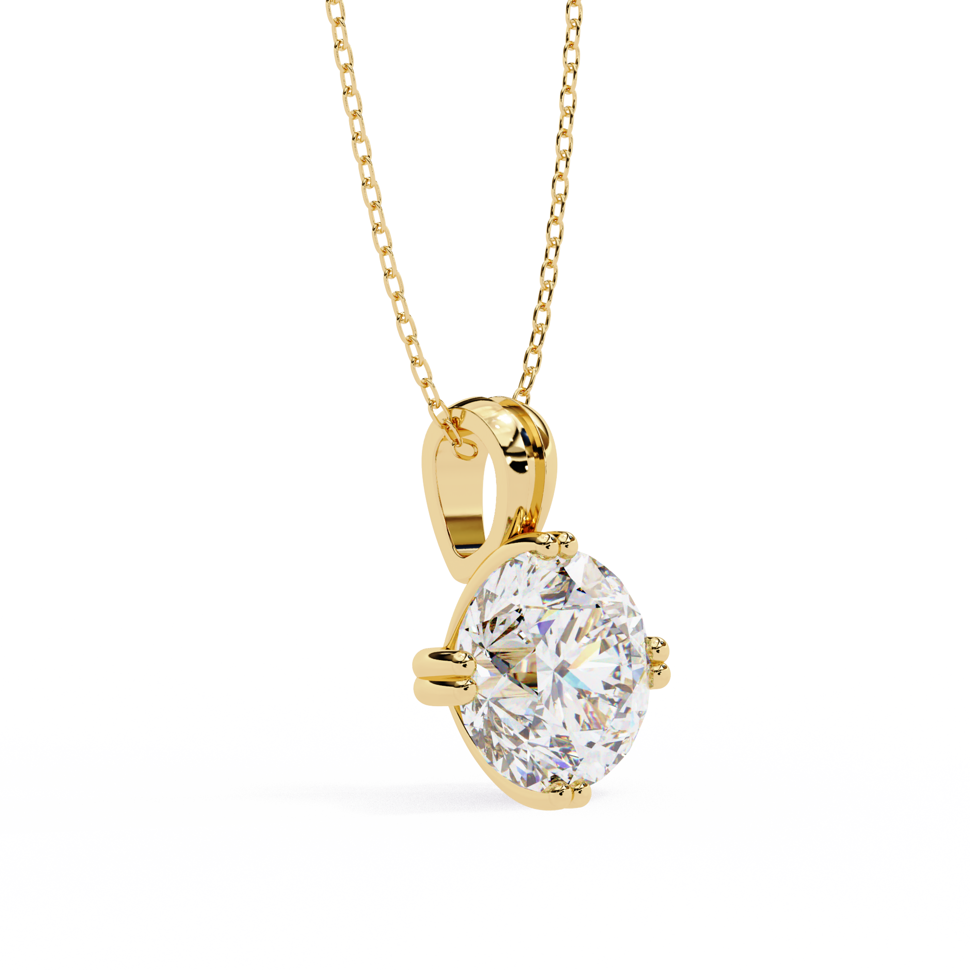 1.98 carat round pendant