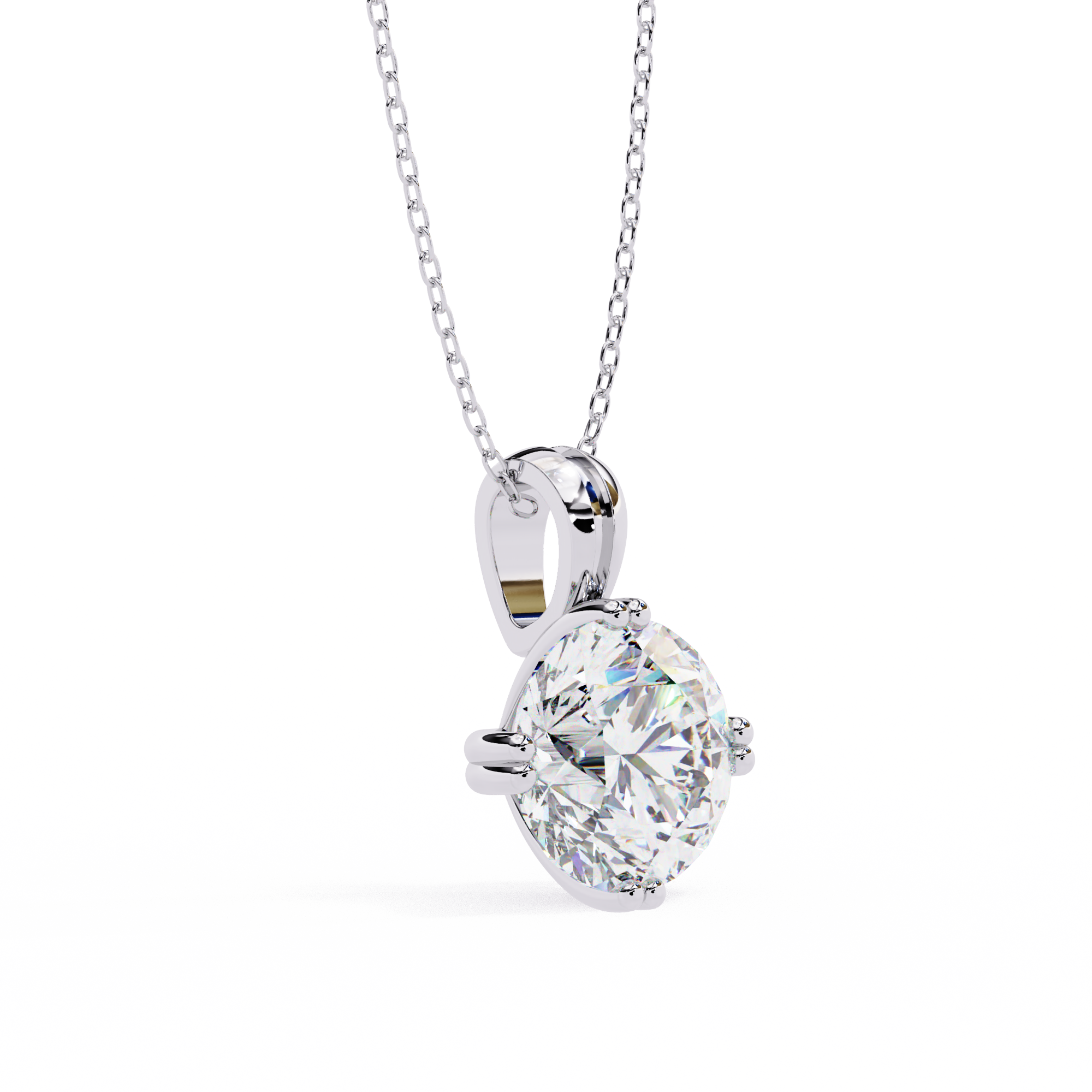 1.98 carat round pendant