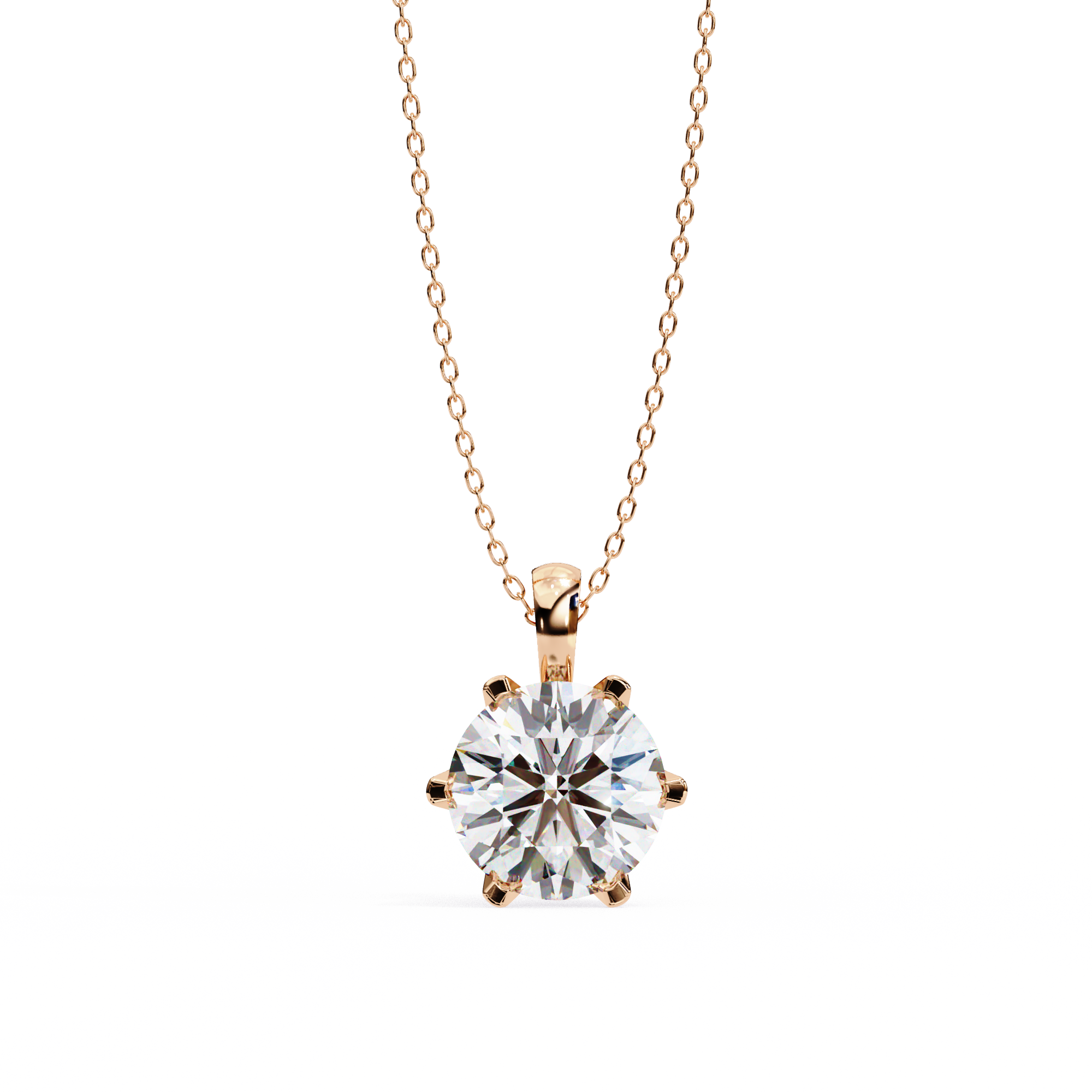 2.2 carat round pendant