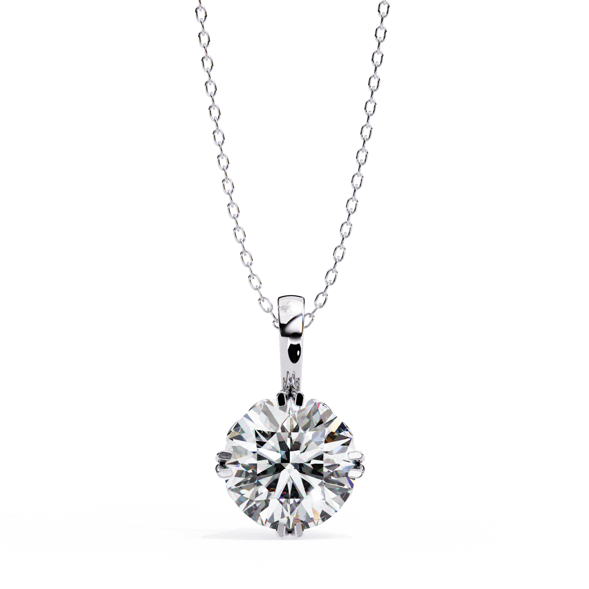 1.84 carat round pendant