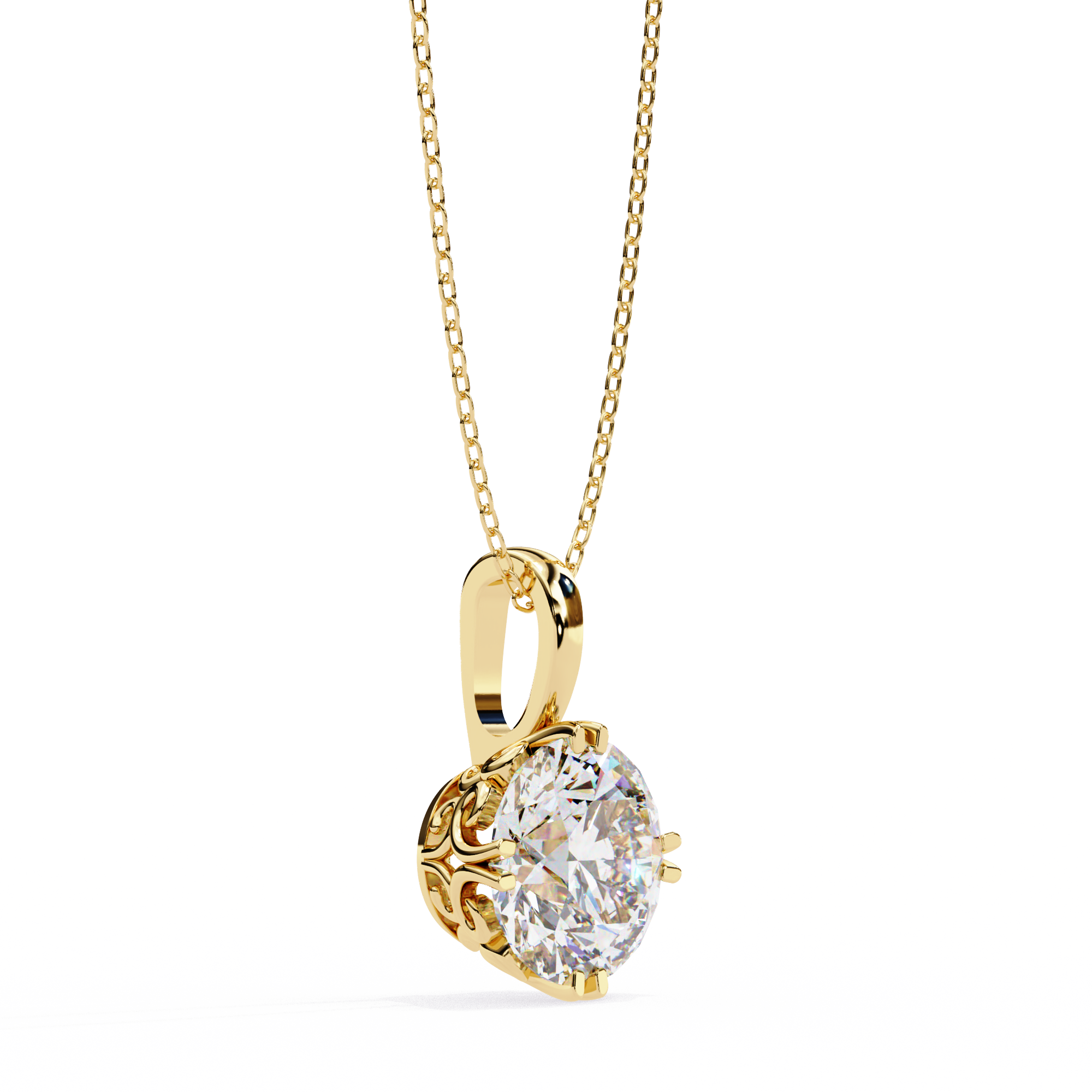 1.84 carat round pendant