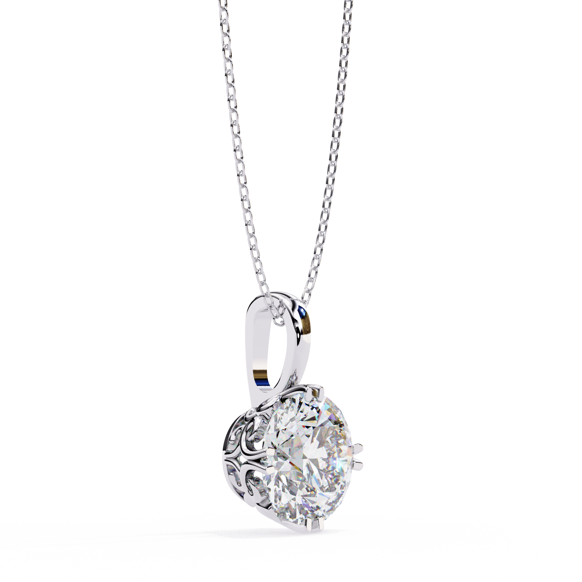 1.84 carat round pendant