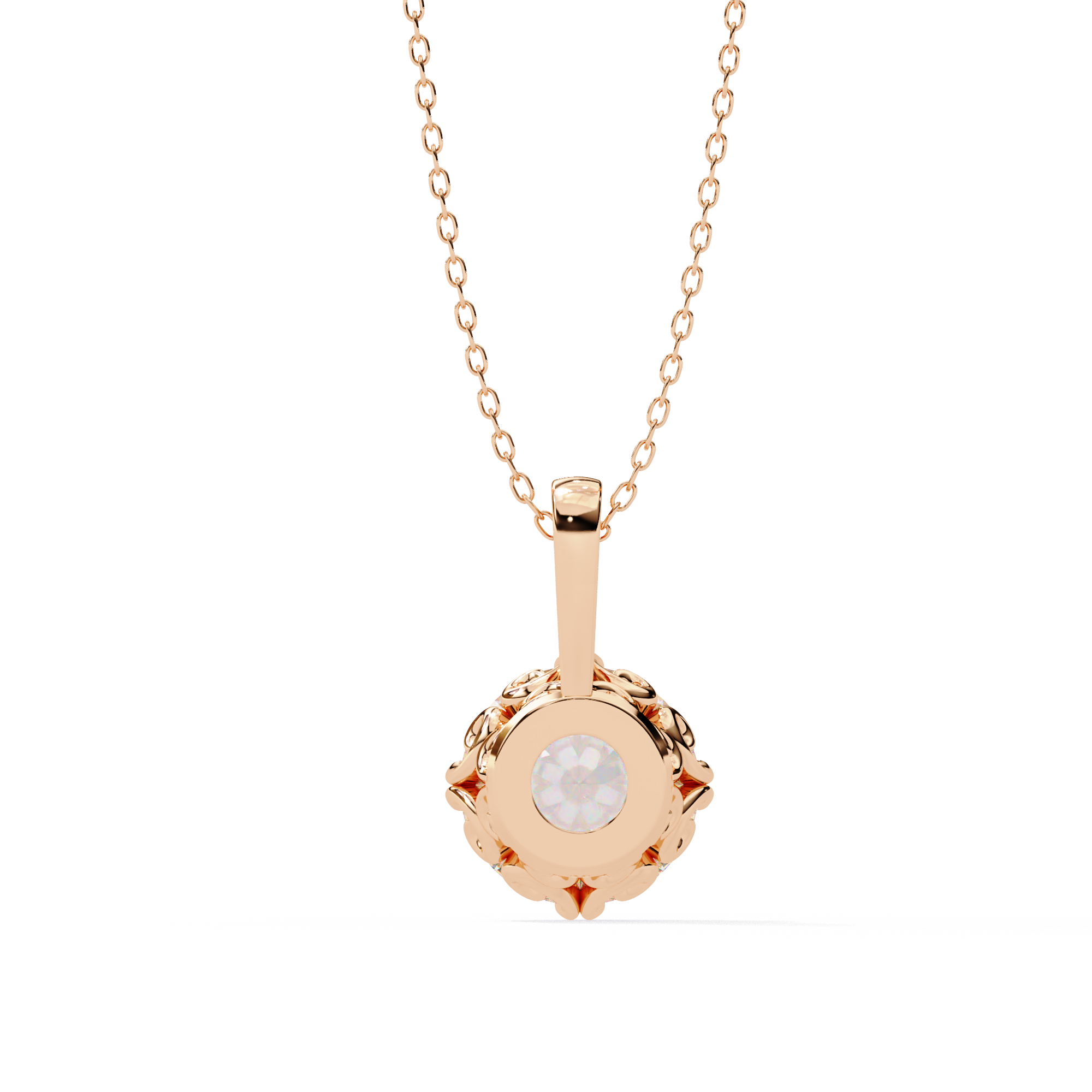 1.84 carat round pendant