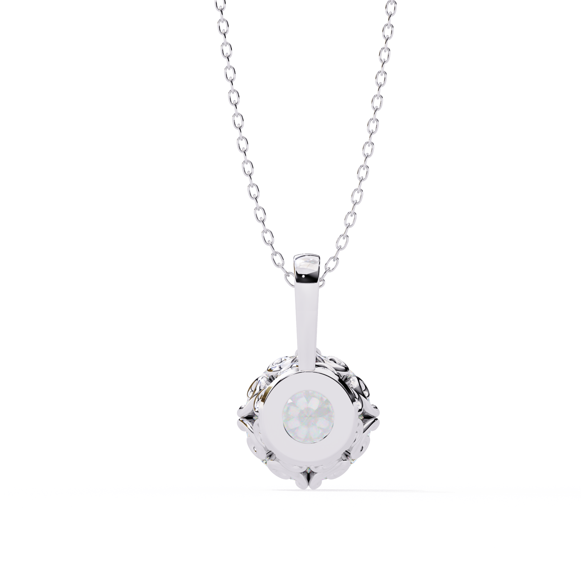 1.84 carat round pendant