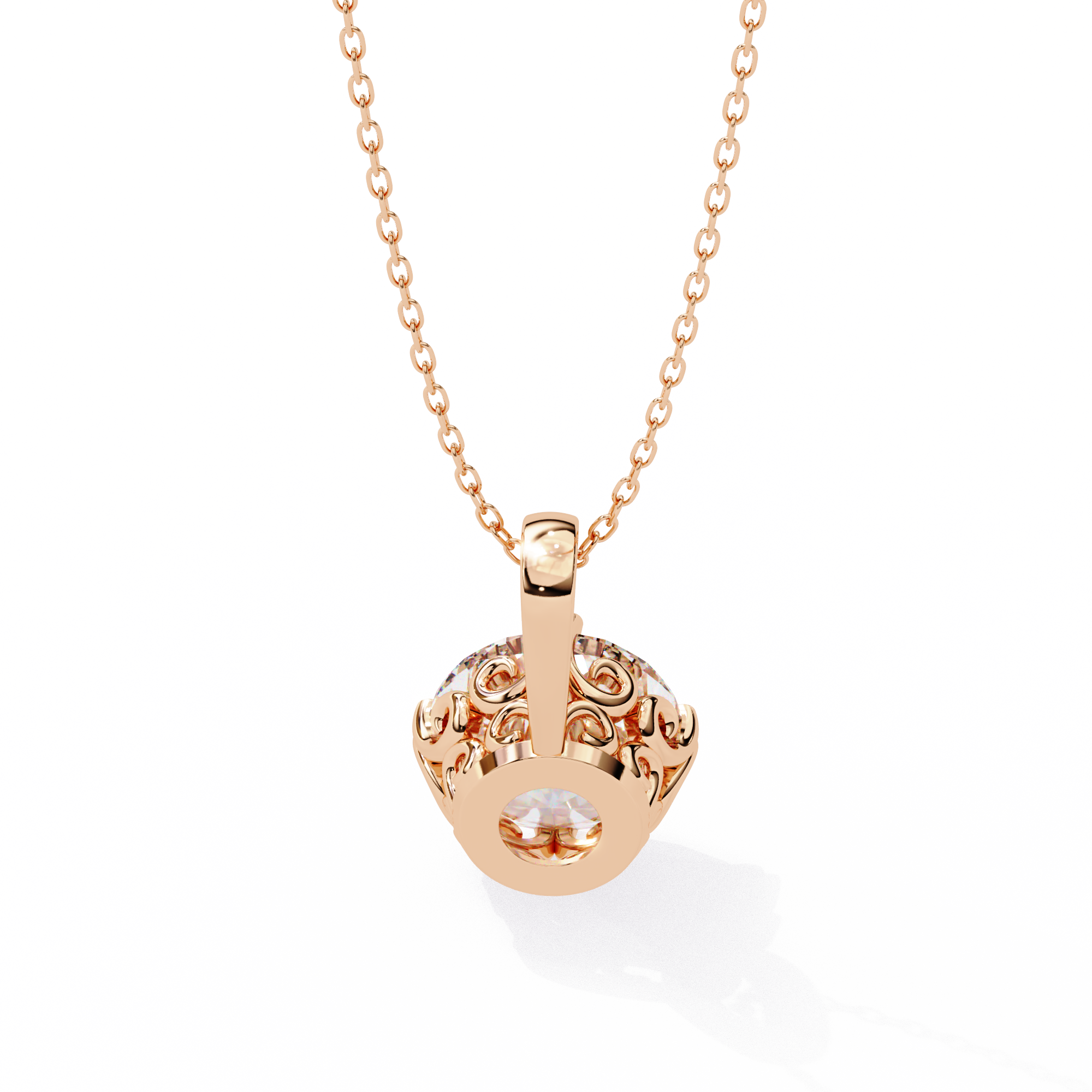 1.84 carat round pendant