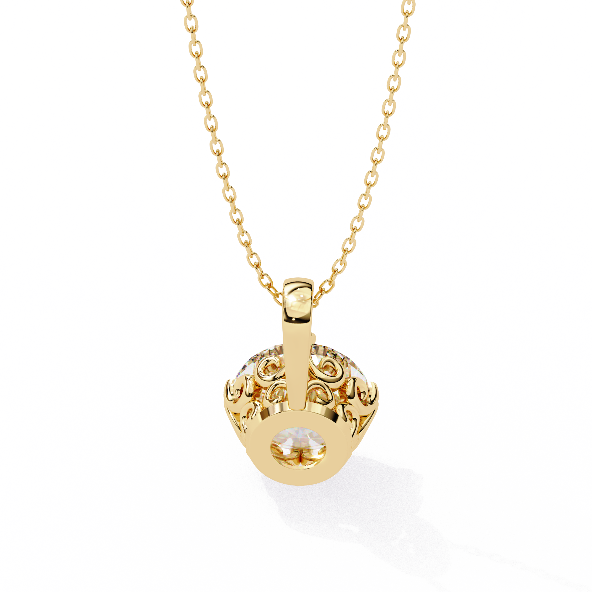 1.84 carat round pendant