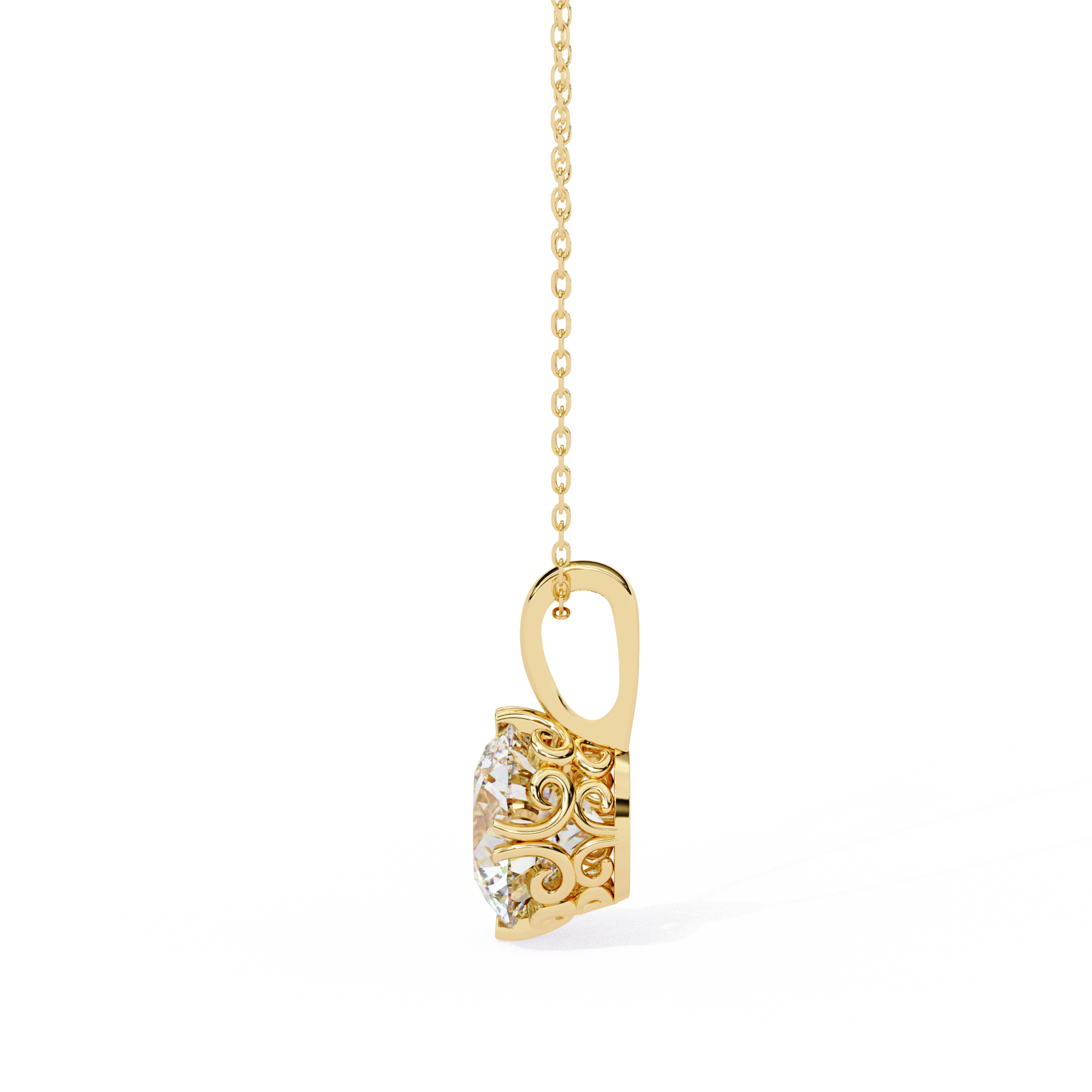 1.84 carat round pendant