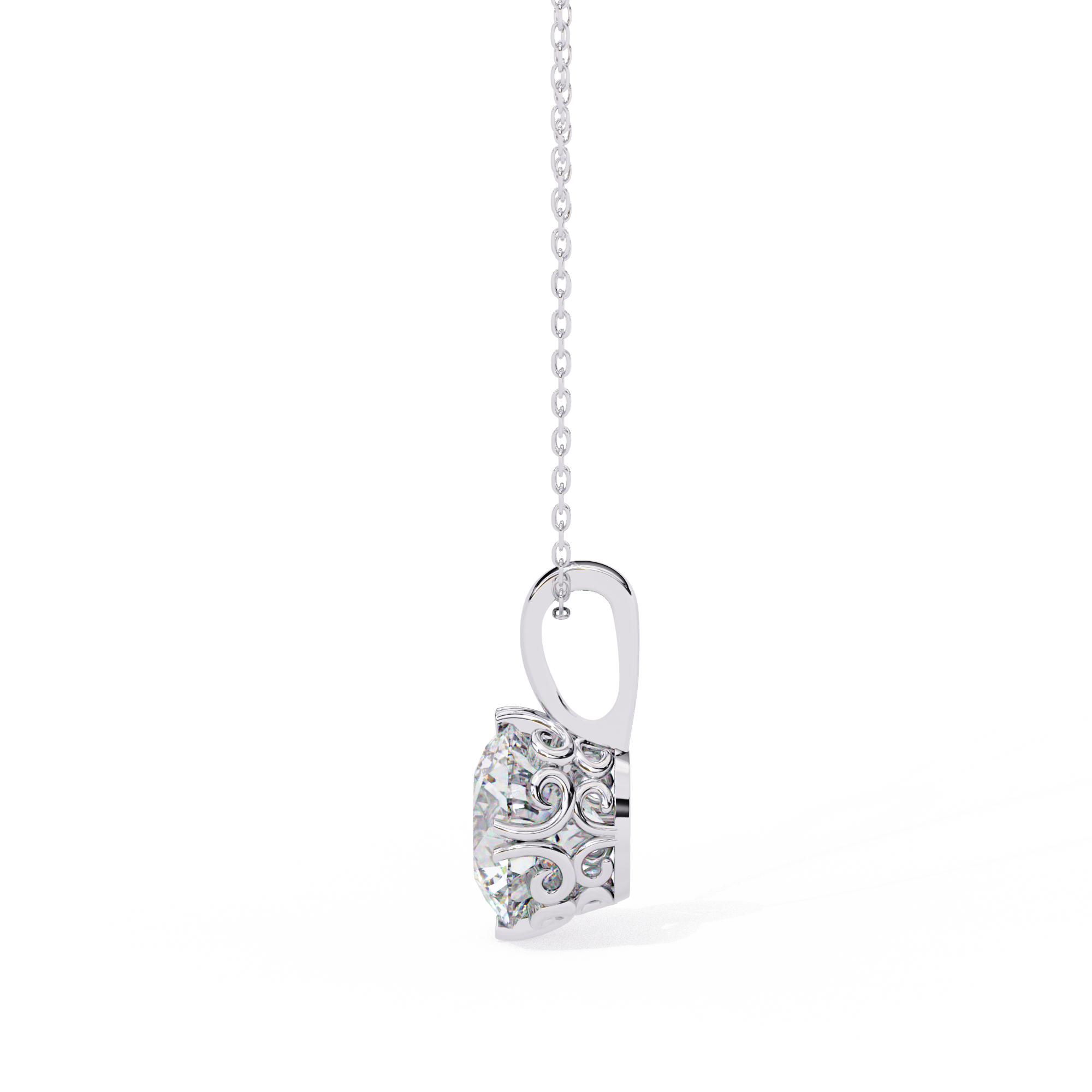 1.84 carat round pendant