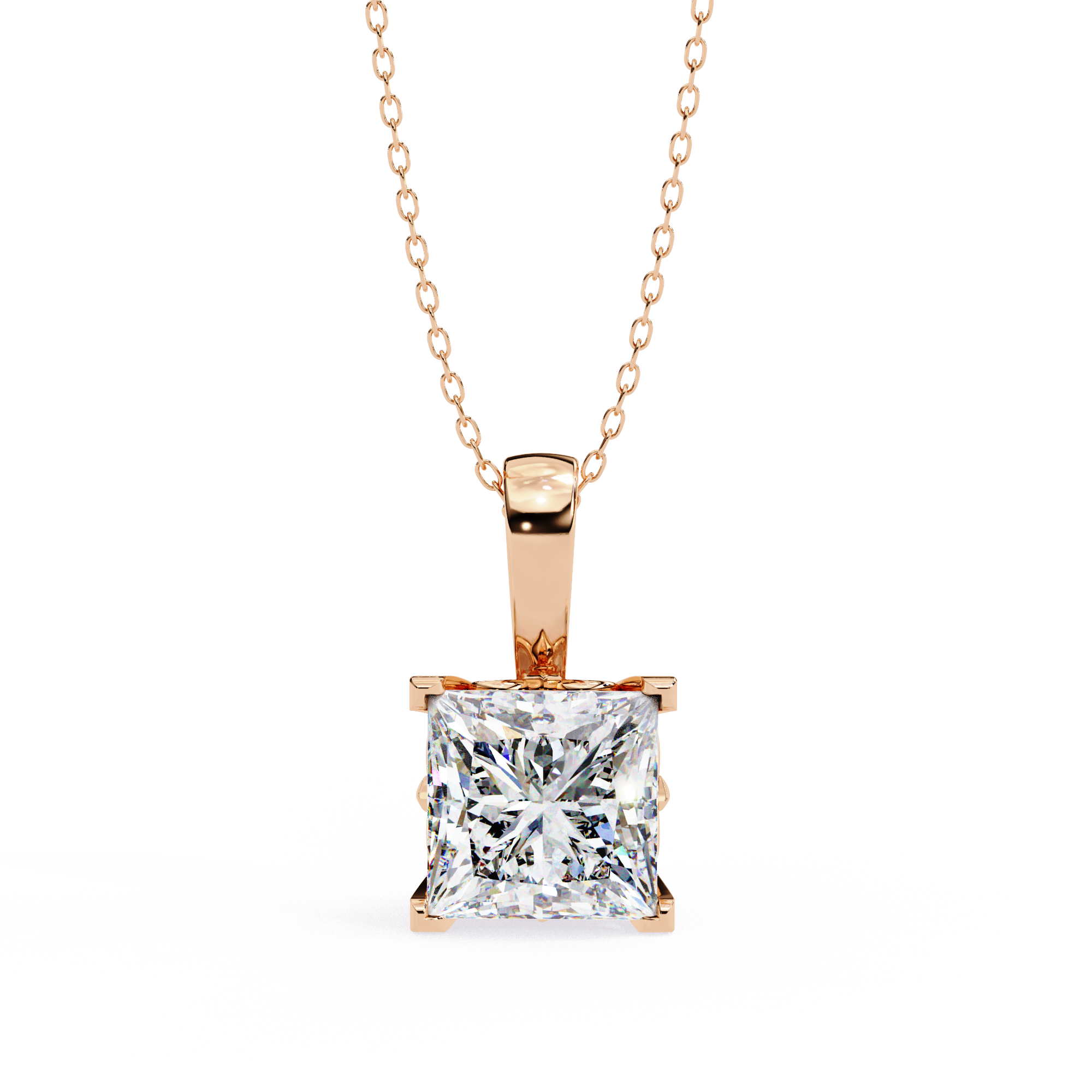 2.62 carat princess pendant