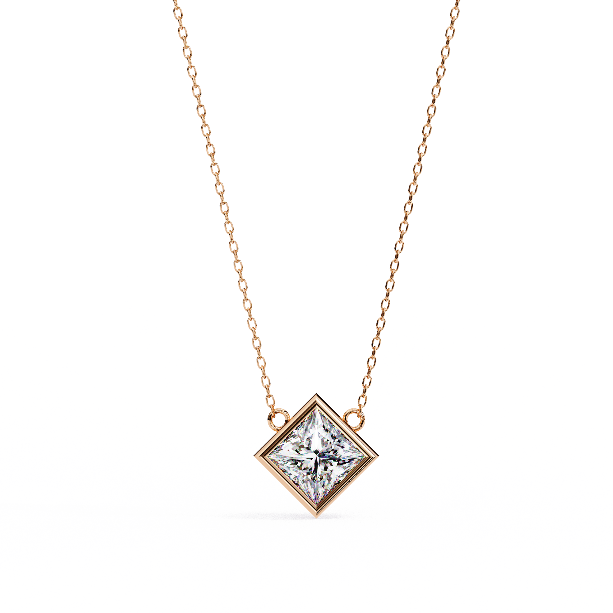 2.01 carat princess pendant