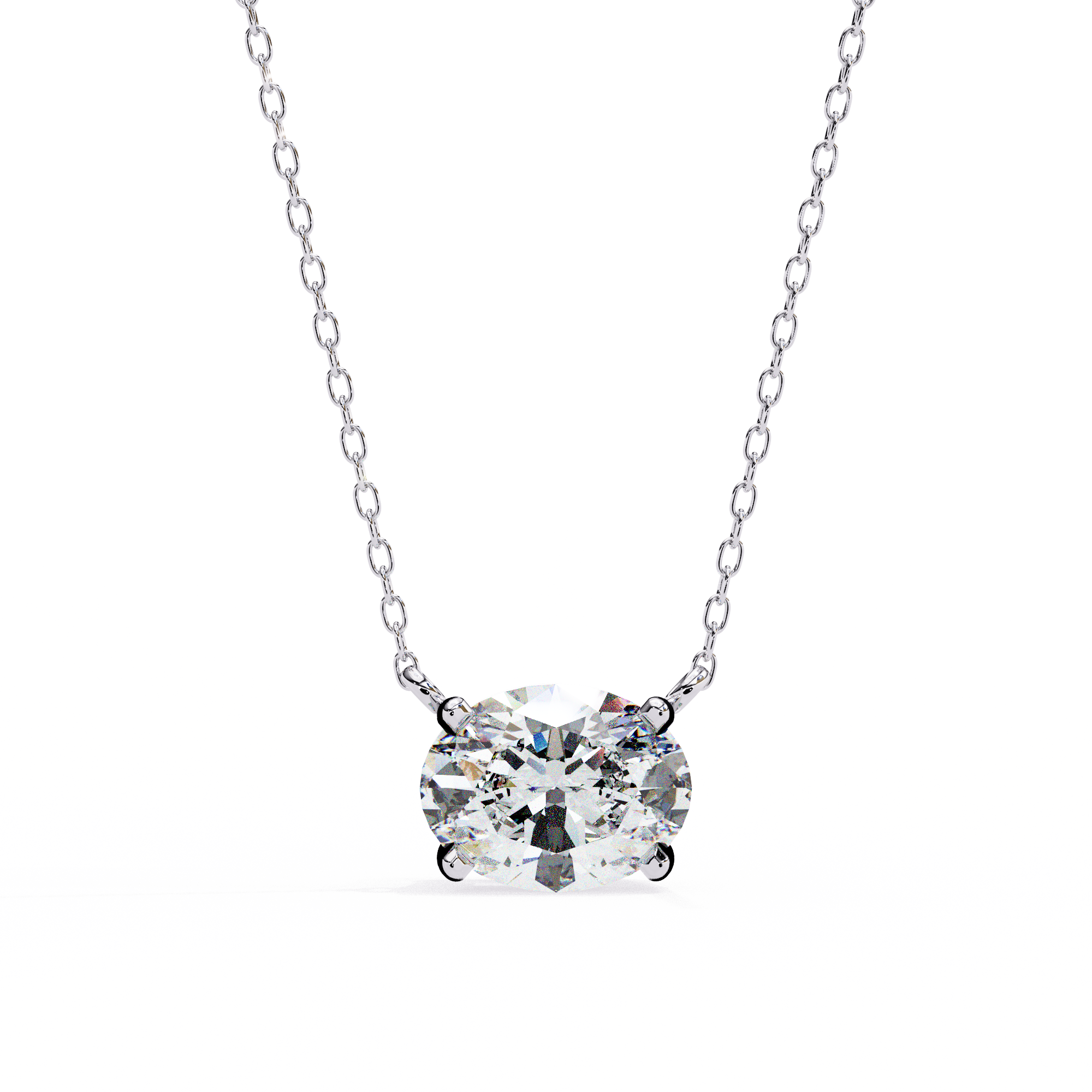 1.66 carat oval pendant