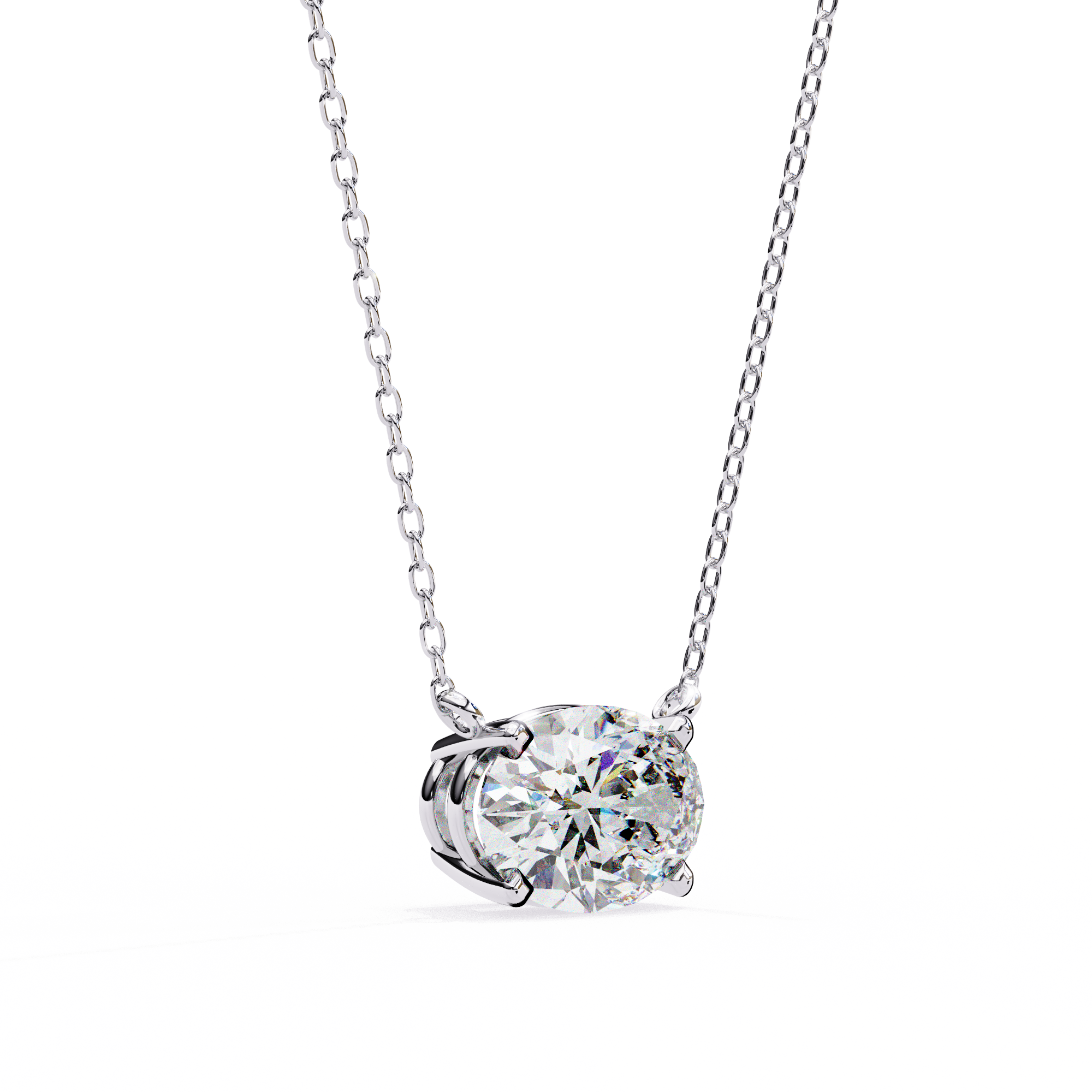 1.66 carat oval pendant