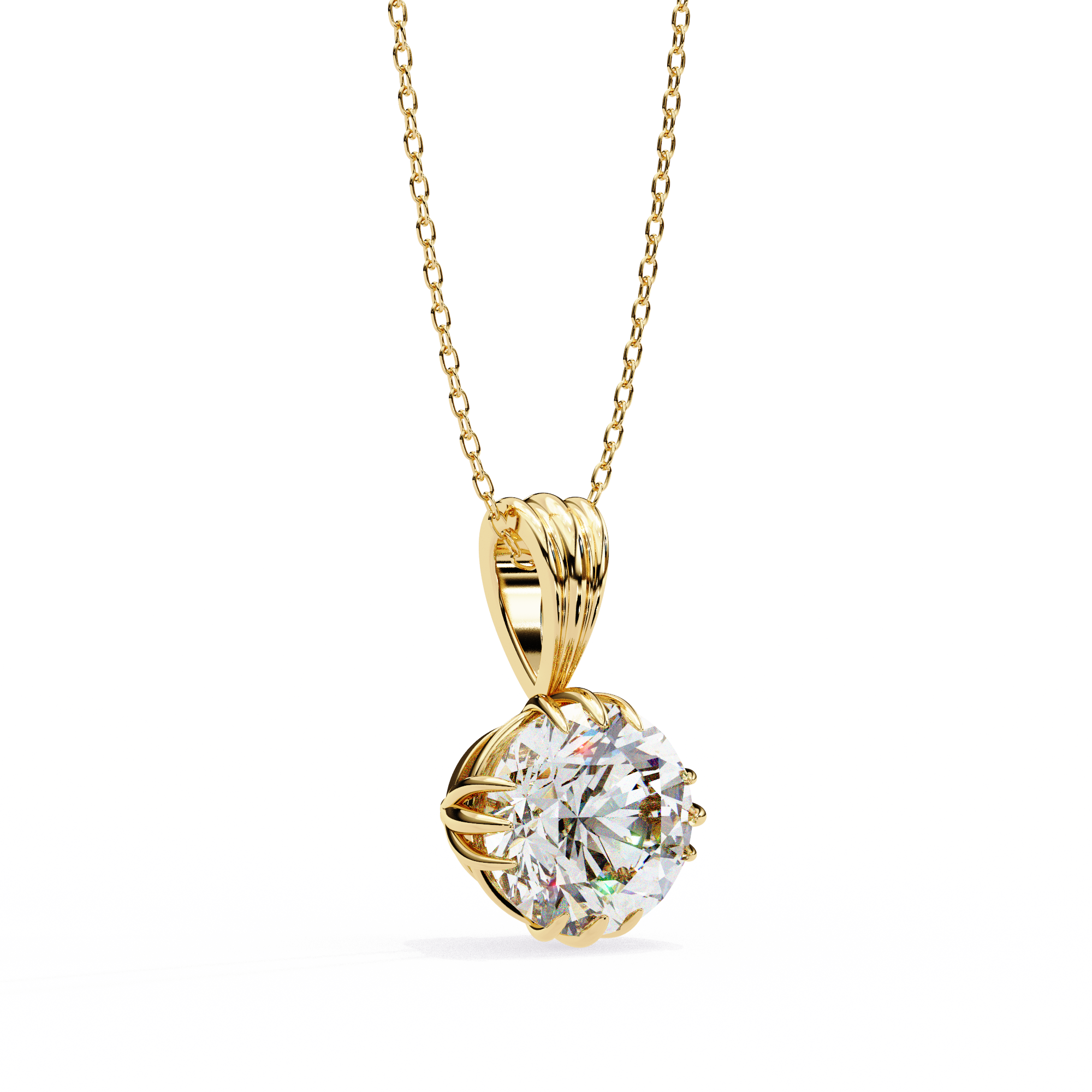 2.04 carat round pendant