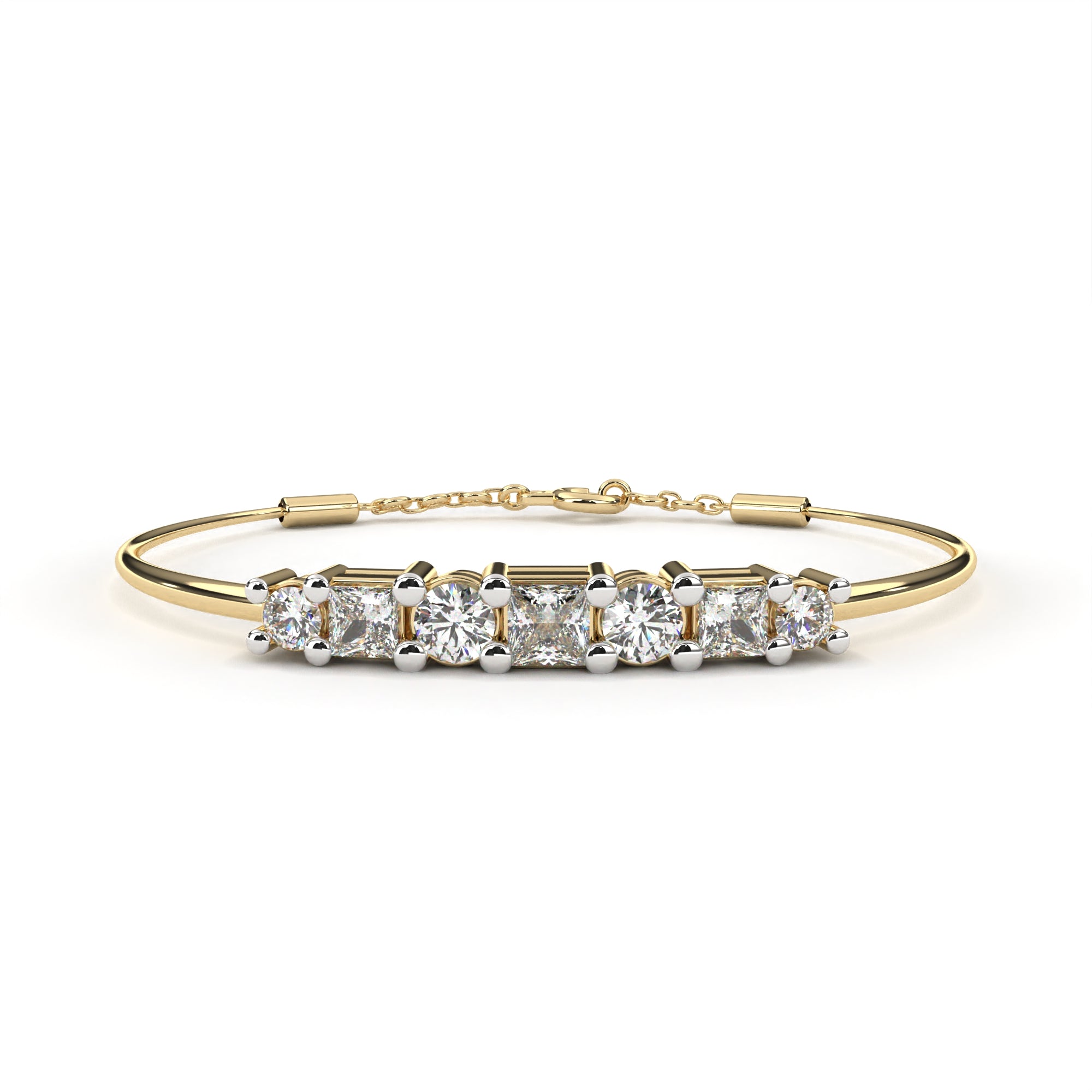 0.36 carat princess round bracelet