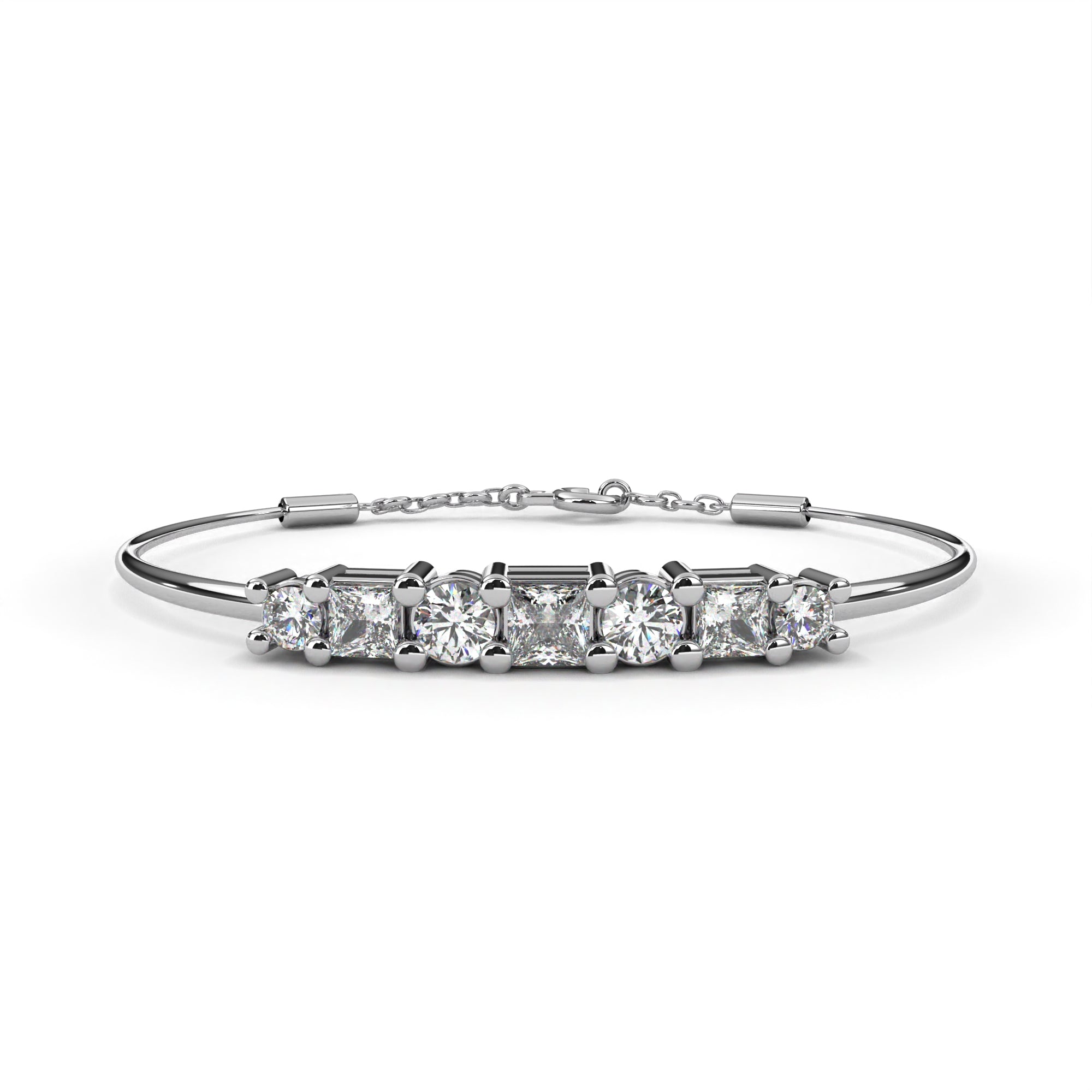 0.36 carat princess round bracelet