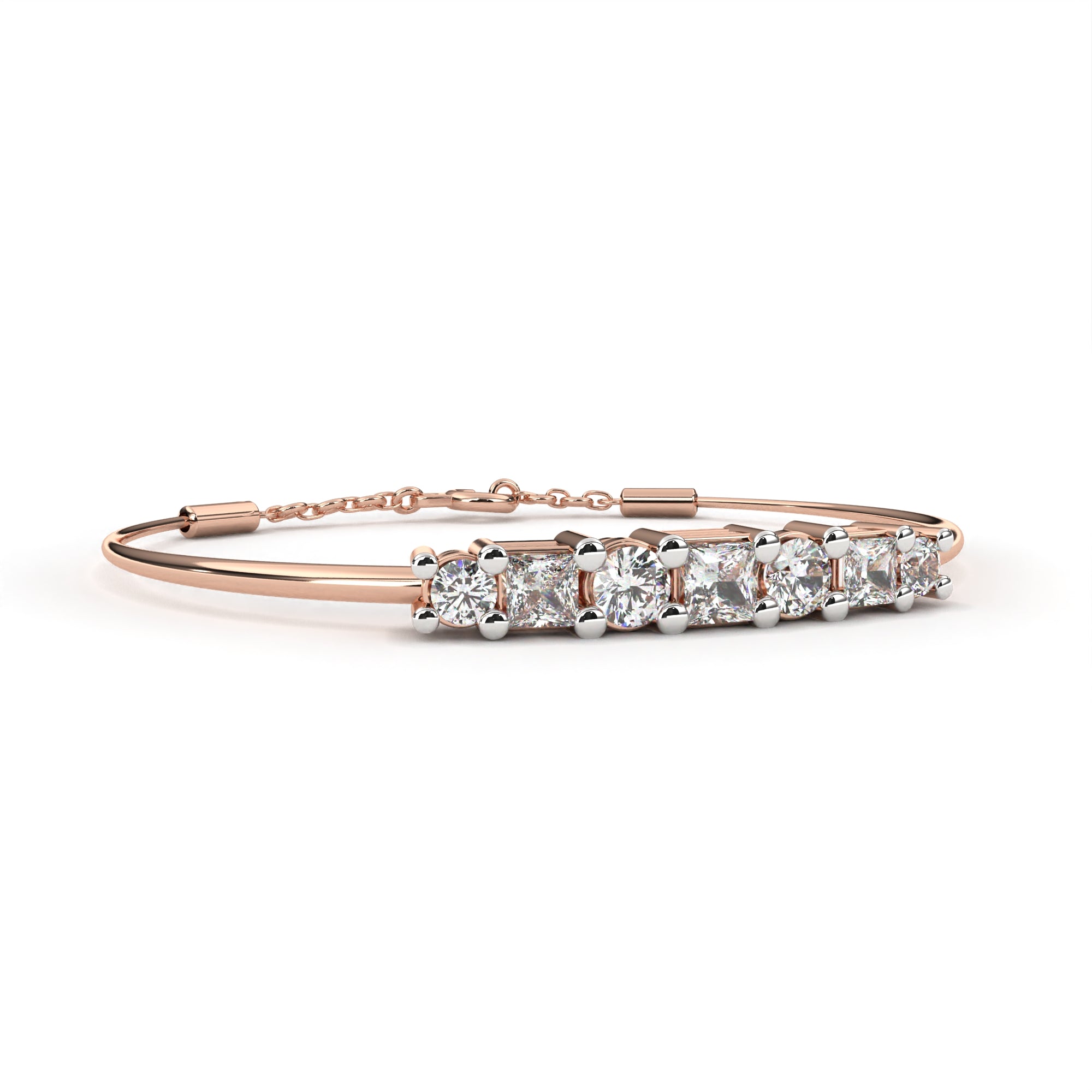 0.36 carat princess round bracelet