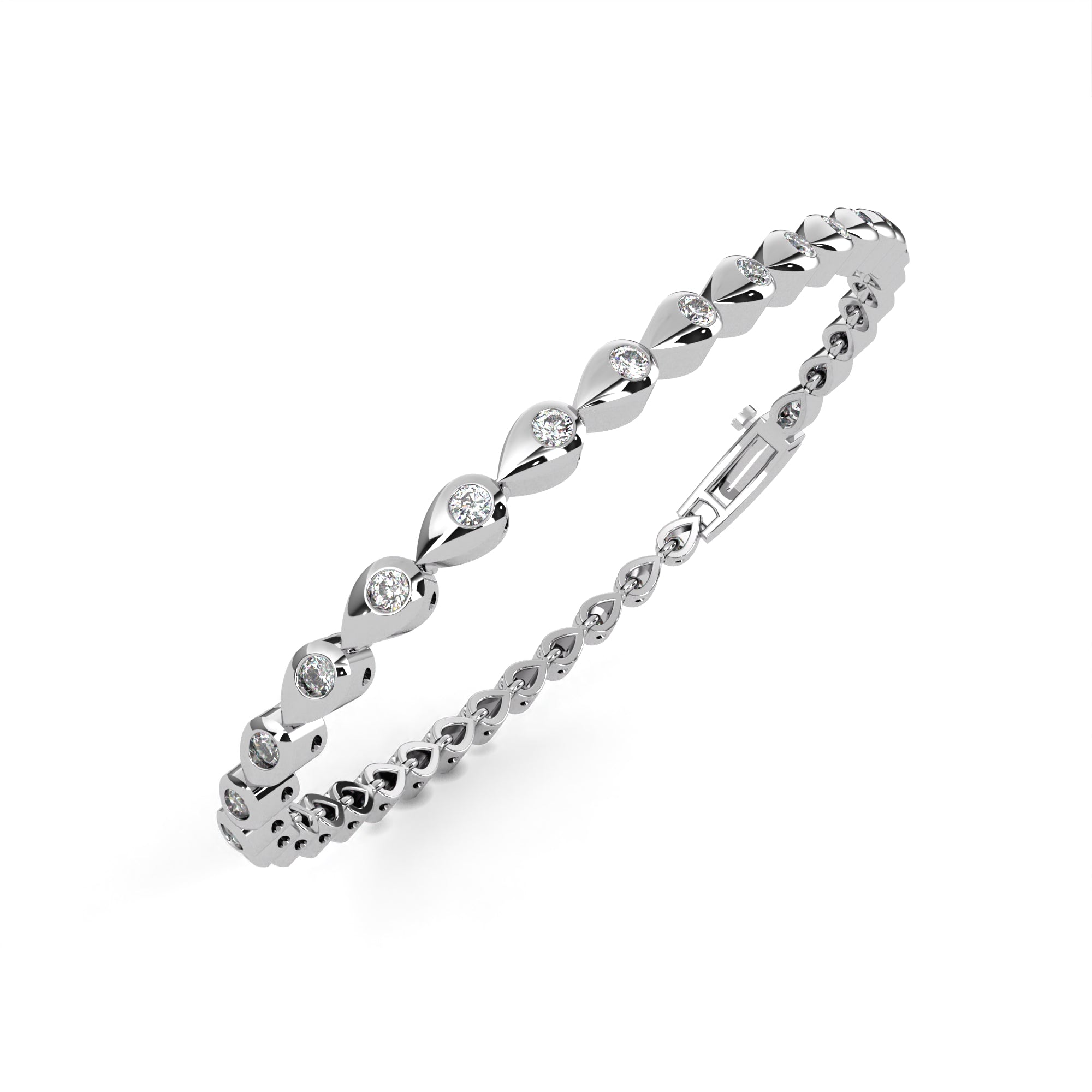 1.02 ct Radiant Embrace Bracelet 9k