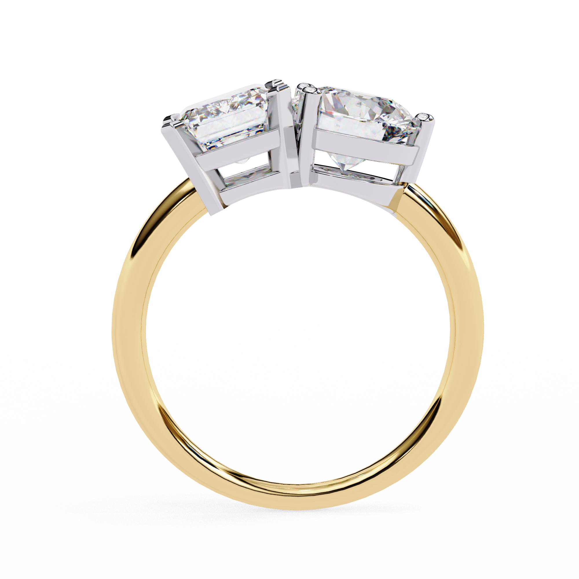 4.04 carat radiant round rings