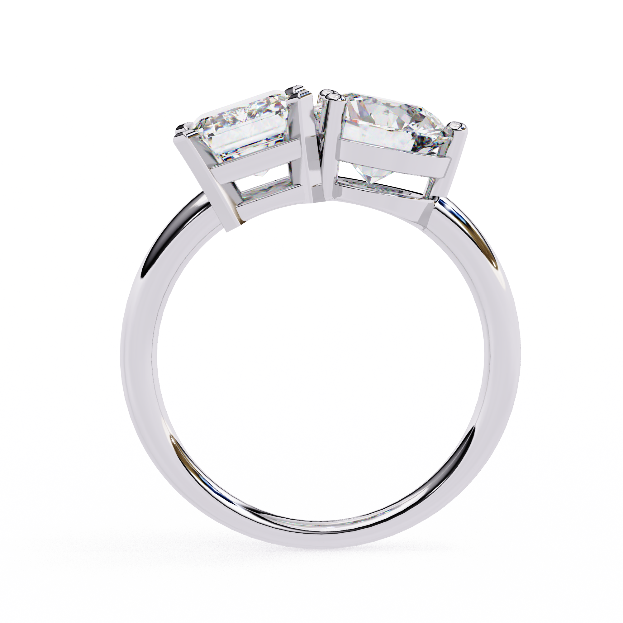 4.04 carat radiant round rings